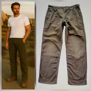 Eddie Bauer Army Green 100% Cotton Cargo Pants Men's Size 35 x 34 New